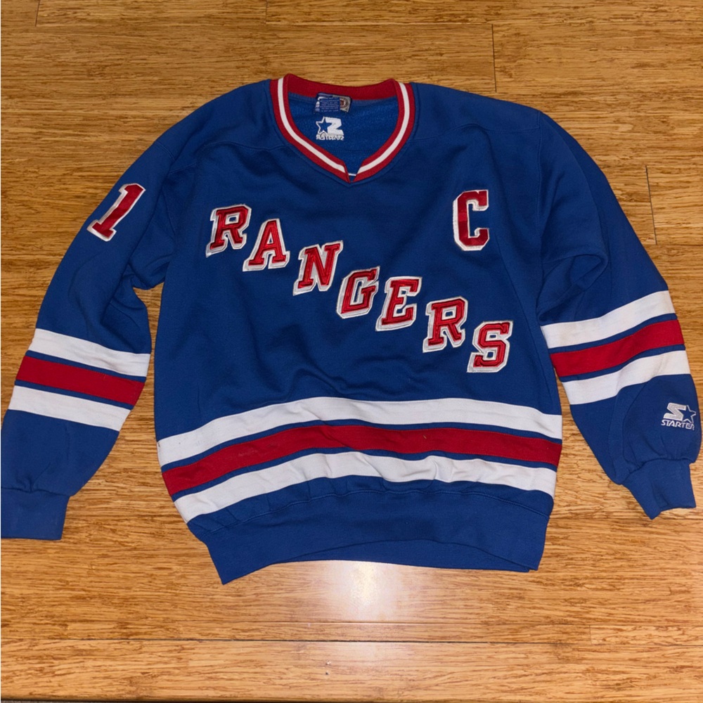 STARTER Royal Blue Sweatshirt with Red & White Trim